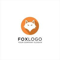 Fox Logo Template. Circle Abstract Fox. Animal Illustration vector