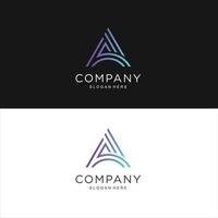 logo A abstract modern concept font identity vector