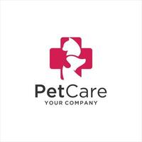 pet care logo design template vector