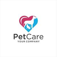 pet care logo design template vector