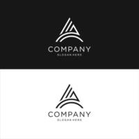 logo A abstract modern concept font identity vector