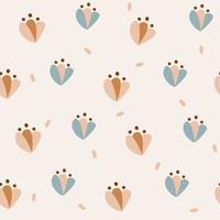 cute pastel colored seamless vector pattern background illustration with abstract delicate flowers