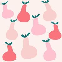 Cute trendy hand drawn textures vector seamless pattern background illustration with simple pears modern abstract design for paper, cover, fabric, interior decor