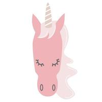 Cute lovely cartoon character unicorn vector illustration