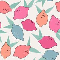 cute colorful abstract lemons seamless vector pattern background illustration