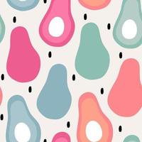 cute colorful avocado seamless vector pattern background illustration