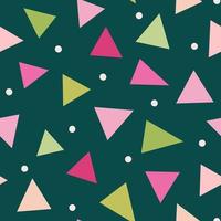 Cute colorful geometric, triangle seamless vector pattern background illustration