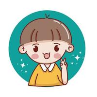 Cartoon kids hand drawn illustration vector clip art