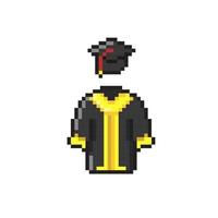 graduation outfit in pixel art style vector