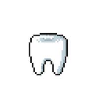 single tooth in pixel art style vector