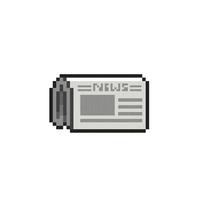 news paper in pixel art style vector