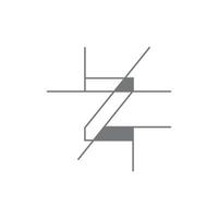 inicial letra z arquitecto geométrico sencillo logo vector