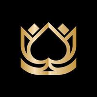 Crown spade luxury modern creative design vector