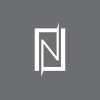 N square logo design vector pro