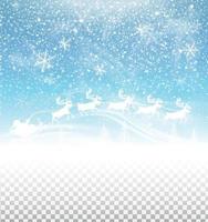 Falling snow on a blue background. Snowstorm and snowflakes. Background for winter holidays. Vector Illustration