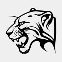 animal cabeza - pantera - vector logo icono ilustración mascota