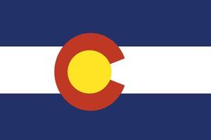 Colorado state flag. National Colorado flag. free vector