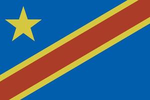 democrático república de el congo bandera. nacional congo bandera. gratis vector