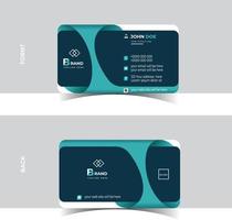 corporate business card template design, creative and clean business card vector illustration.