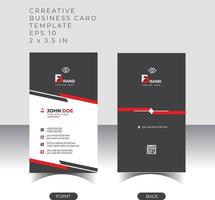 corporate business card template design, creative and clean business card vector illustration.