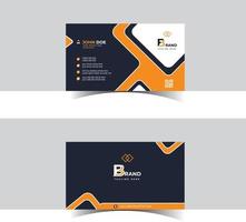 corporate business card template design, creative and clean business card vector illustration.