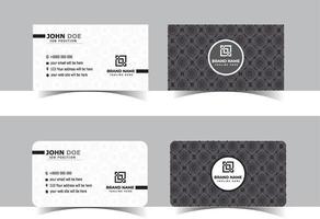 Business card design with elegant pattern. Modern concept with  Black white and Gradient pattern decoration art ,Print template. vector