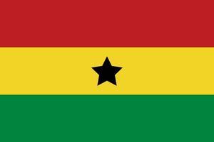 Ghana oficialmente bandera gratis vector