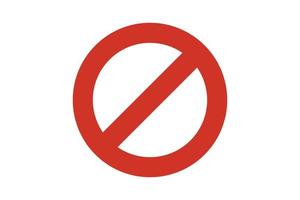 prohibición símbolo. prohibición signo. prohibición rojo vector icono aislado en blanco antecedentes. gratis vector