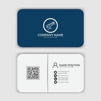 Simple visiting card template design vector