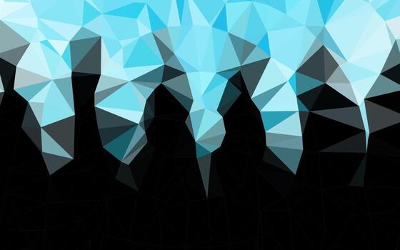 Light BLUE vector shining triangular pattern.