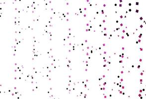 Light Pink vector template with crystals, circles, squares.