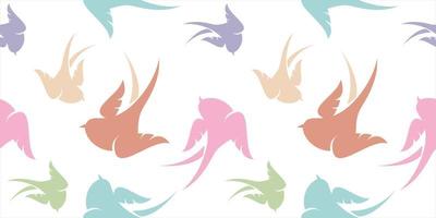 Colorfull Sparrow bird pattern background vector