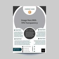 Modern corporate template design in A4. Can be use to flyer, book cover, brochure, annual report, corporate presentation, portfolio, magazine, poster, banner, website. White and dark blue free vector