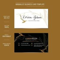 Premium and minimalist double-sided business card design vector