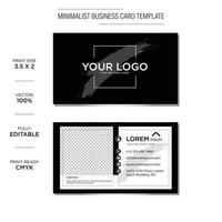 Premium and minimalist double-sided business card design vector