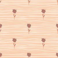 Little flower seamless pattern in naive art style. Decorative floral ornament wallpaper. vector