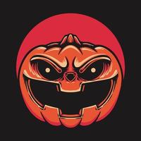 Orange Pumpkin vector Retro Illustration