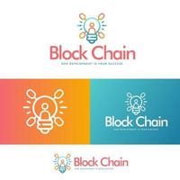 logo diseño para blockchain aplicación logo diseño para un criptomoneda aplicación vector