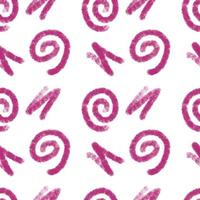 Seamless swirls in burgundy color. Strokes. For textile, canvas or wrapping paper. Flat doodles. Vector