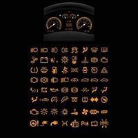 Car dashboard icon and symbol free vector car automobile dashboard vector