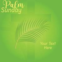 Palm Sunday Background with Palm Cross Free Vector