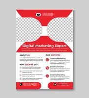 Digital marketing agency flyer design template Free Vector