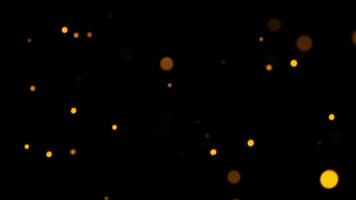 abstrait boucle animation vacillant lueur Orange bokeh particules video