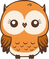 cute little owl bird vector