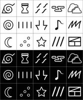 Vector tattoo emblem collection of various patterns