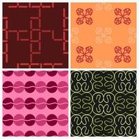 A collection of seamless patterns with abstract themes and high artistic value. Suitable for use on fabrics, book covers, invitations, or walls of homes and offices vector