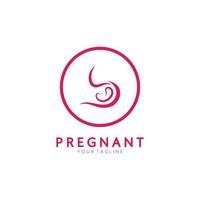 Pregnant template vector icon