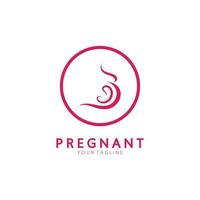 Pregnant template vector icon