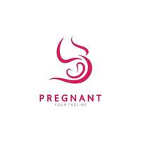 Pregnant template vector icon