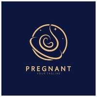 Pregnant template vector icon